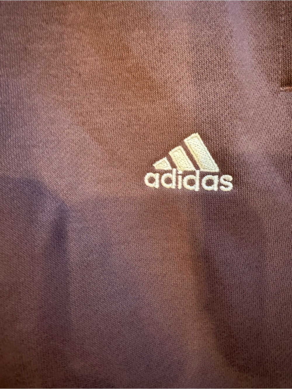 NWOT adidas Mauve Fleece Tapered Track Pants - Picture 5 of 11